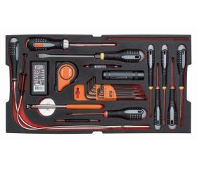 Juego de destornilladores en bandeja de foam para maletas rígidas 