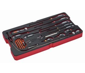 Juego de destornilladores en bandeja de foam para maletas rígidas 