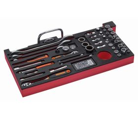 Bandeja de foam con composición de herramientas en pulgadas para nuestras cajas metálicas de las series 1483K y 1483KHD (79 piezas) | FF3A01