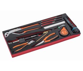 Bandeja de foam con composición de herramientas en pulgadas para nuestras cajas metálicas de las series 1483K y 1483KHD (12 piezas) | FF3A03