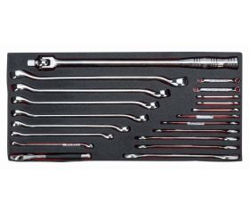 Composición de herramientas para aviación en caja de herramientas metálica (129 piezas) | 1483KHD3RB-FF1