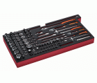 Bandeja de foam con composición de herramientas métricas para nuestras cajas metálicas de las series 1483K y 1483KHD (95&nbsp;piezas) | FF3A09