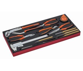 Bandeja de foam con composición de herramientas métricas para nuestras cajas metálicas de las series 1483K y 1483KHD (12 piezas) | FF3A11