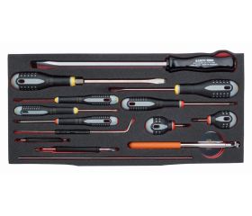 Composición de herramientas para aviación en caja de herramientas metálica: 137 piezas | 1483KHD3RB-FF5