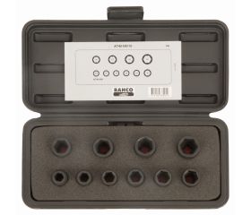 Juego de vasos de impacto hexagonales con perfil hexagonal métrico (10 piezas) | K7401M/10