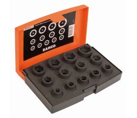 Juego de vasos de impacto ultracortos con cuadradillo de 1/2