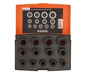 Juego de vasos de impacto ultracortos con cuadradillo de 1/2