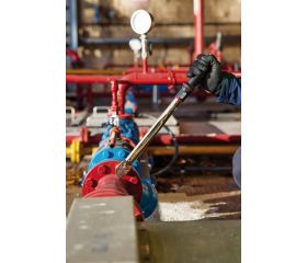 Llaves dinamométricas de disparo mecánico ajustable antichispa con visor de escala y cabeza fija de carraca de bronce de aluminio | NS041