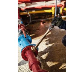 Llaves dinamométricas de disparo mecánico ajustable antichispa con visor de escala y cabeza fija de carraca de bronce de aluminio | NS041