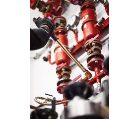 Llaves dinamométricas de disparo mecánico ajustable antichispa con visor de escala y cabeza fija de carraca de bronce de aluminio | NS041