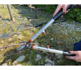 Tijeras de podar de dos manos de corte deslizante de 30 mm, profesionales y ligeras, con mango de aluminio | P114-SL