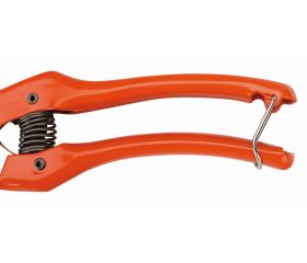 Tijeras de podar de una mano de corte deslizante con mangos de acero sellado presionado y cabeza de corte angulada | P121