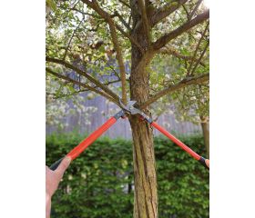 Tijeras de podar de dos manos de corte deslizante de 30 mm, profesionales y con contrahoja forjada | P16