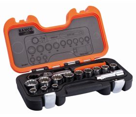 Juego de vasos pasantes con carraca de cabeza flexible/alargaderas | S140T