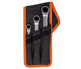 Juego de llaves dobles de estrella planas a carraca 4 en 1 (3 piezas / bolsa) | S4RM/