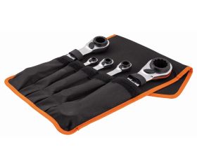 Juego de llaves dobles de estrella planas a carraca 4 en 1 (5 piezas / bolsa) | S4RM/5T