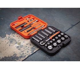 Juego de vasos estándar y profundos de 3/8