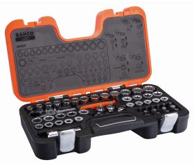 Juego de vasos pasantes con carraca de cabeza flexible/adaptadores | S530T