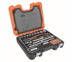 Juego de vasos con llaves combinadas, llaves acodadas y puntas (96 piezas) | S95