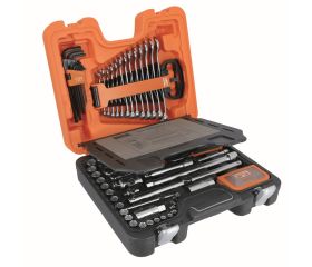 Juego de vasos con llaves combinadas, llaves acodadas y puntas (96 piezas) | S95