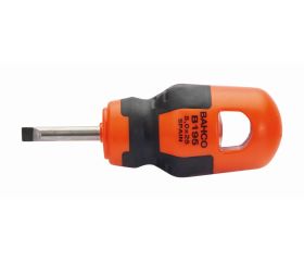 Destornilladores de punta recta BahcoFit con mango de goma Stubby, 0,8-1,2 mm | B195