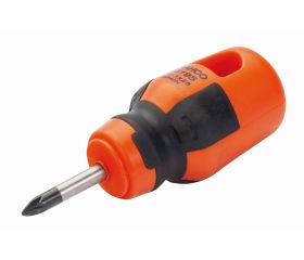 Destornilladores Pozidriv Stubby BahcoFit con mango de goma PZ1-PZ2 | B195PZ