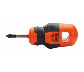Destornilladores Pozidriv Stubby BahcoFit con mango de goma PZ1-PZ2 | B195PZ