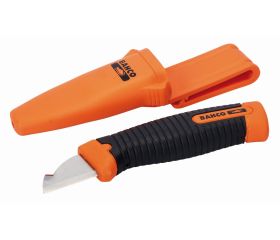 Cuchillo pelacables de electricista para uso con ambas manos, embalaje en blíster | SB2446-EL