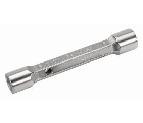 Llaves de tubo de dos bocas métricas con acabado cromado | 27M