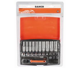 Juego de llaves de vaso cuadradas y profundas de 1/4