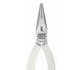 Alicates de boca semirredonda y de acero inoxidable con mangos recubiertos de PVC | SS406