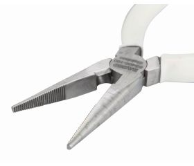 Alicates de boca semirredonda y de acero inoxidable con mangos recubiertos de PVC | SS406