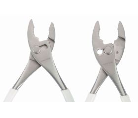 Alicates articulados de acero inoxidable con 2 posiciones y mangos recubiertos de PVC | SS412