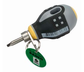 Destornilladores Stubby ERGO™ para tornillos de cabeza plana con cuello de seguridad | TAHBE-8350