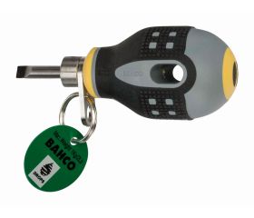 Destornilladores Stubby ERGO™ para tornillos de cabeza plana con cuello de seguridad | TAHBE-8350