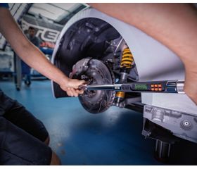 Llave dinamométrica electrónica de par y grados, con memoria/USB y cabeza de carraca fija. Cuerpo metálico | TAWM