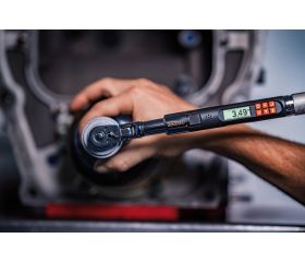 Llave dinamométrica electrónica de par y grados, con memoria/USB y cabeza de carraca fija | TAWM MICRO