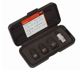 Juego de vasos de perfil pentagonal y punta de 1/2