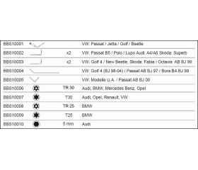 Juego de herramientas para extraer airbags: 12 piezas | BBS100