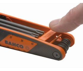 Juego de llaves hexagonales Torx en navaja con acabado fosfatado y mango suave (8 piezas) | BE-8975B