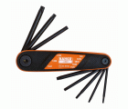 Juego de llaves hexagonales tipo allen en navaja TORX® con acabado fosfatado y botón (8 piezas) | BE-8976B