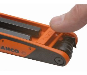 Juego de llaves hexagonales tipo allen en navaja métricas con acabado fosfatado y mango bi-componente - siete unidades | BE-9777B