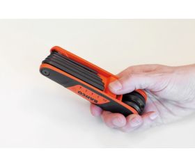 Juego de llaves hexagonales tipo allen en navaja métricas con acabado fosfatado y mango bi-componente - siete unidades | BE-9777B