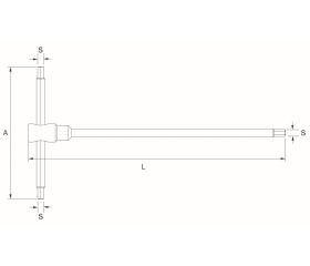 Llave en T para tornillos Allen o hexagonales | BE1TH