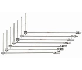 Juego de 7 llaves en T con vaso articulado (7, 8, 10, 12, 13, 14 y 17 mm; 500 mm de largo) | BE1TS-S7