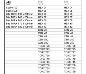 Juego de 49 puntas TORX inviolables | BE5049