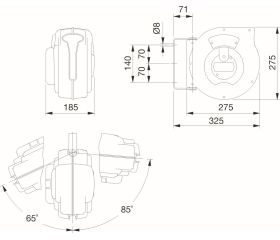 Enrolladores de cable de dos fases y 230 V CA sin lámpara | BLCR230
