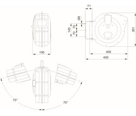 Enrolladores de cable trifásico de 400 V CA sin lámpara | BLCR400E