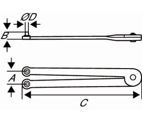 Llaves de pasador ajustable con acabado cromado | 4307/4310