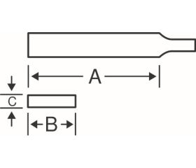 Lima plana paralela con dos canto planos, corte basto, sin mango | 4-142